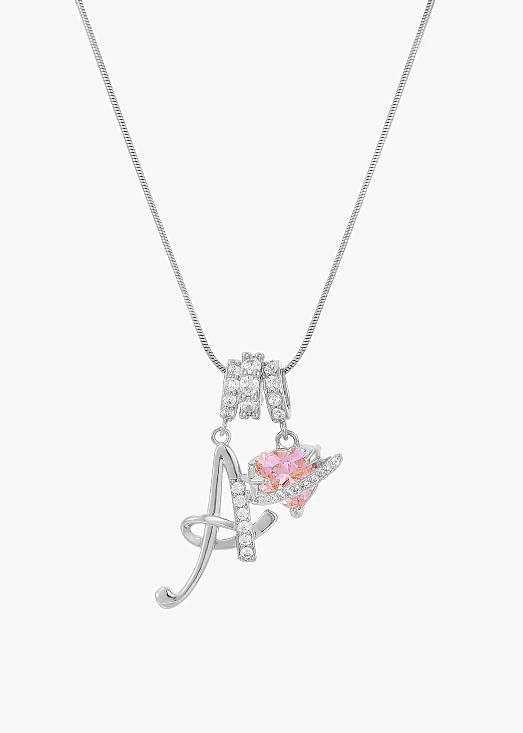 Love Charm Necklace Silber