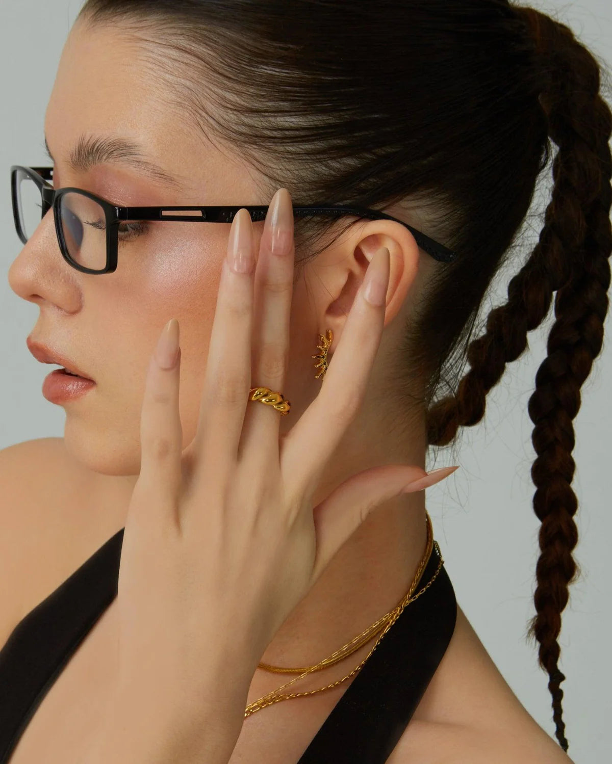 Croissant Twist Ring