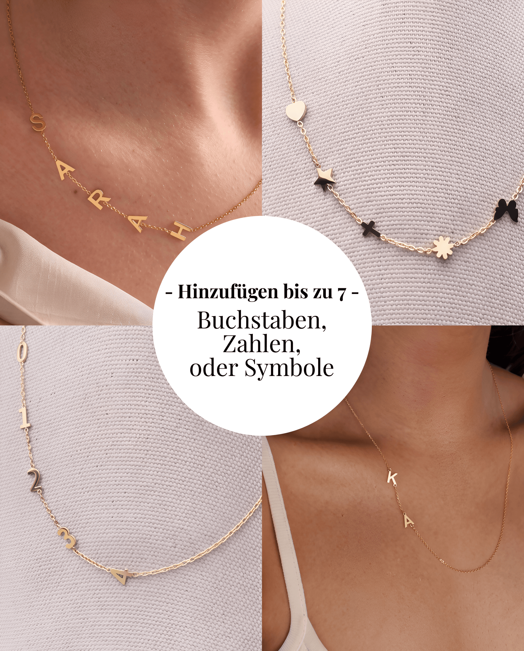 Seitliche Initialen Kette